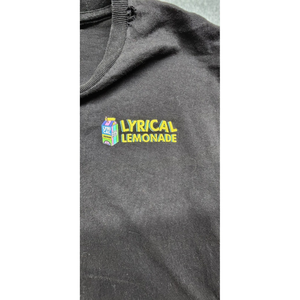 Size Medium Men's Lyrical Lemonade Black T-Shirt 2 Sided Graphic Milk Carton Tee - Picture 2 of 8